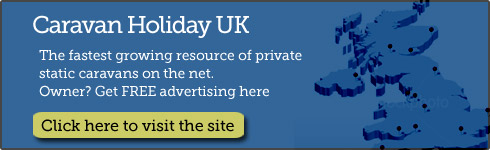 Caravan holiday hire in the UK advert banner